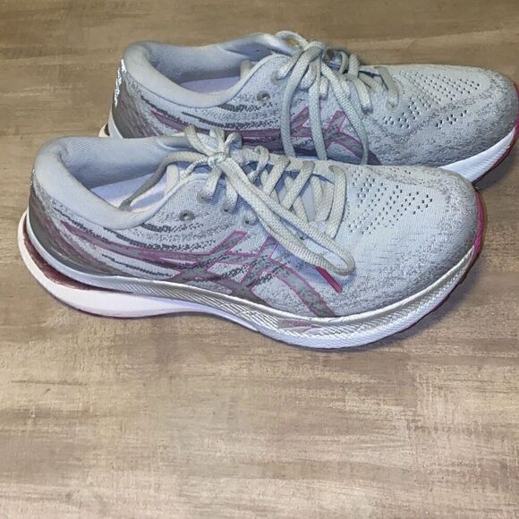 ASICS Gel Kayano 29 Running Shoes Grey Piedmont Grey Purple Orchid Size 8 - Picture 2 of 11